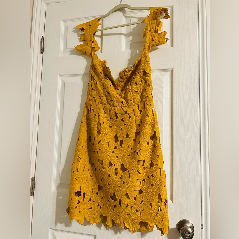 Few Moda New York Mustard Yellow Dress with Bow